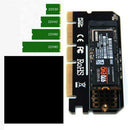 Led Interface M.2 NVMe SSD NGFF To PCIE 3.0 X16 Computer Expansion Card Adapter
