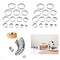 2x 14 Piece Stainless Steel Round Cookie Cutter Kit Scone Cutter