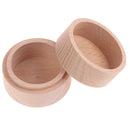 Round Wooden Storage Box Jewelry Organizer Crafts Case Natural Craft Jewelry Ew
