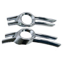 2 Sets Fog Light Lamp Cover Bumper Grille Trim Protect For