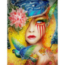 5D DIY Full Drill Diamond Painting Flowers Girl Cross Stitch Embroidery Kit