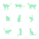 9 Pieces Cat Luminous Wall Stickers Glow in the Dark Ceiling Stickers