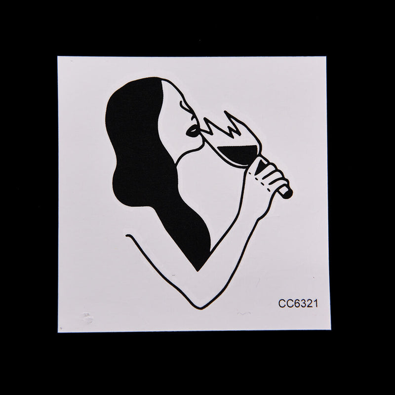 1XMakeup Drinking Women Tattoo Arm Body Art Waterproof Temporary Tattoo Stick.AU