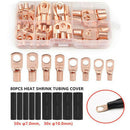 140Pcs Car Auto Copper Ring Lug Terminal Wire Bare Cable Crimp Connectors Ki Nw