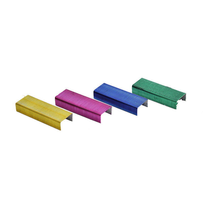 1Pack 10mm Creative Colorful Stainless Steel Staples Office Binding Supplies 3C