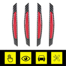 4pcs Safety Reflective Tape Warning Car Door Stickers Accessory Carbon Fiber
