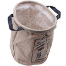 Cotton Linen Laundry Hamper Bag Washing Clothes Organizer Basket Bin Storag