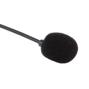 Black Headset Head-mounted Headworn Microphone System with Upright Type Plug