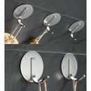 Set of 2 Adhesive Hooks - Heavy Duty Wall Hangers - Stainless Steel Waterproof
