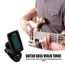 Ukulele Guitar Bass Violin Tuner LCD Display Mini Clip-On Tuner Instrument Parts