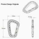 5pcs Outdoor Carabiner D-Ring Key Chain Clip Hook Camping Plastic Buckle Gï¼W