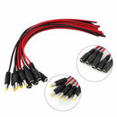 10Pcs 12V 5.5x2.1mm Male + Female DC Power Socket Jack Plug Connector Cable Wire