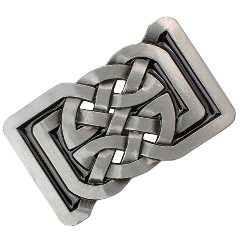 Alloy Celtic Pattern Belt Buckle Rectangle for Leather Belt Women Men Casual