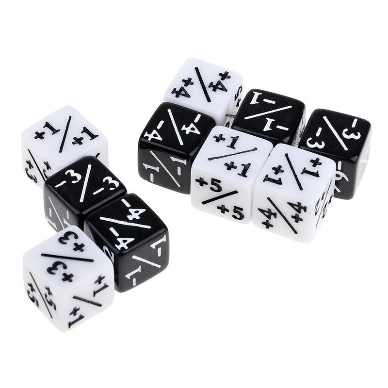 Acrylic 16mm Dice Family Set White and Black for TRPG Cup Role Play Game