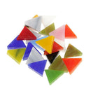 600pcs Rhombus Triangle Glass Mosaic Tiles Pieces DIY Crafts Material 12mm