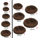 2x Brown Rattan Bird Nest Photo Props Garden Ornament Holiday Decoration