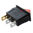 AC 16A/250V 20A/125V Red Light Illuminated On Off SPST Boat Rocker Switch x