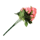 Large 9 HEADS Artificial Rose Silk Flowers Floral Valentines Wedding Pink