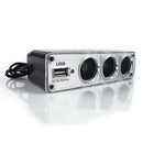 Car Cigarette Light Multi Socket 3 Way + USB Port Charger Adapter DC 12V WittyJR