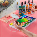 Transparent Paint Palette Acrylic Paint Tray Easy Clean Art Palette for DIY Art