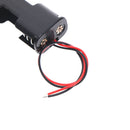2 pcs black plastic battery holder case w wired for 2 x AA batter ï¼W