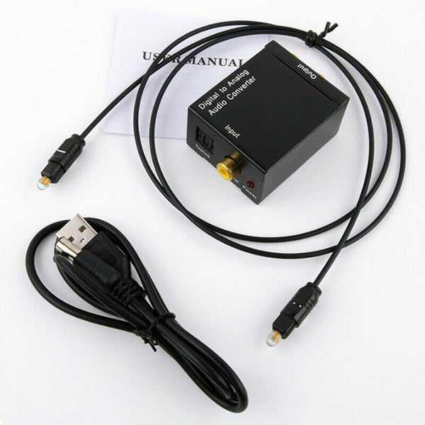 Optical Coaxial  Digital to Analog Audio Converter Adapter RCA ES