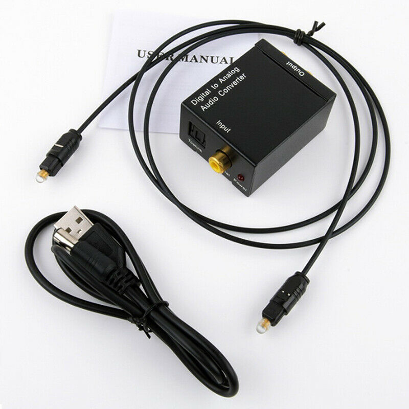Optical Coaxial  Digital to Analog Audio Converter Adapter RCA ES