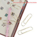 5X Portable Paper Clips Metallic Pen Holder Notebook Accesssories Desk Organi OZ
