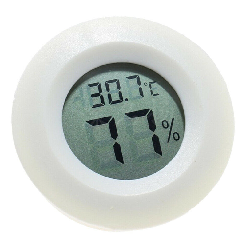 6Pieces Round Digital Thermometer Humidity Hygrometer Reptile Amphibians