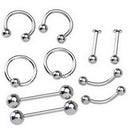 Stainless Steel Body Piercing Jewelry Eyebrow Tongue Bar Labret Lip Nose RingR3