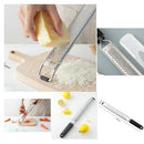 Zester Stainless Steel Grater Cheese Plastic Cover Long Handle with Rubber