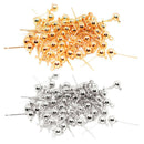100pcs Ear Stud Stud Solid Ball Lot With Loop Earring