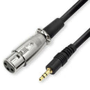 8.2inch XLR Female To 3.5mm 1/8'' Male Plug Mic Microphone Sound Cord Cable
