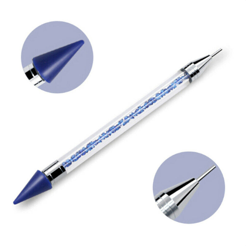 Dual-Ended Dotting Pen Rhinestone Picker Wax Pencil Manicure Nail Art Tool N Pg