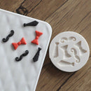 Silicone Beards Mustache Bow Tie Fondant Mould Cake Sugarcraft Chocolate Mold ES