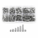 170x M4 304 Stainless Steel Hexagon Socket Screws Bolts Hex Nuts Assortment Kits