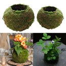 2-Pcs Creative Moss Ball Flower Pot Planter for Home Garden Decor, 9cm & 18cm