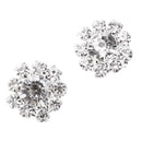 10pcs Rhinestone Flower Shank Buttons Sewing Accessories DIY Jewelry Crafts