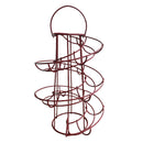 Iron Spiral Egg Holder Roller Rack Organizer Dispenser Keeper 24 Eggs Red