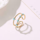 Adjustable Women Ladies Copper Ring Personalized U-shaped Exquisite Rings N N3B1