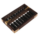 9 Column Abacus Soroban Winding Device Calculating Tool With Wooden Case