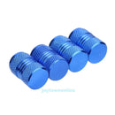 4pcs Aluminum Alloy Auto Car Tire Tyre Wheel Valve Stem Caps Dust Covers Blue