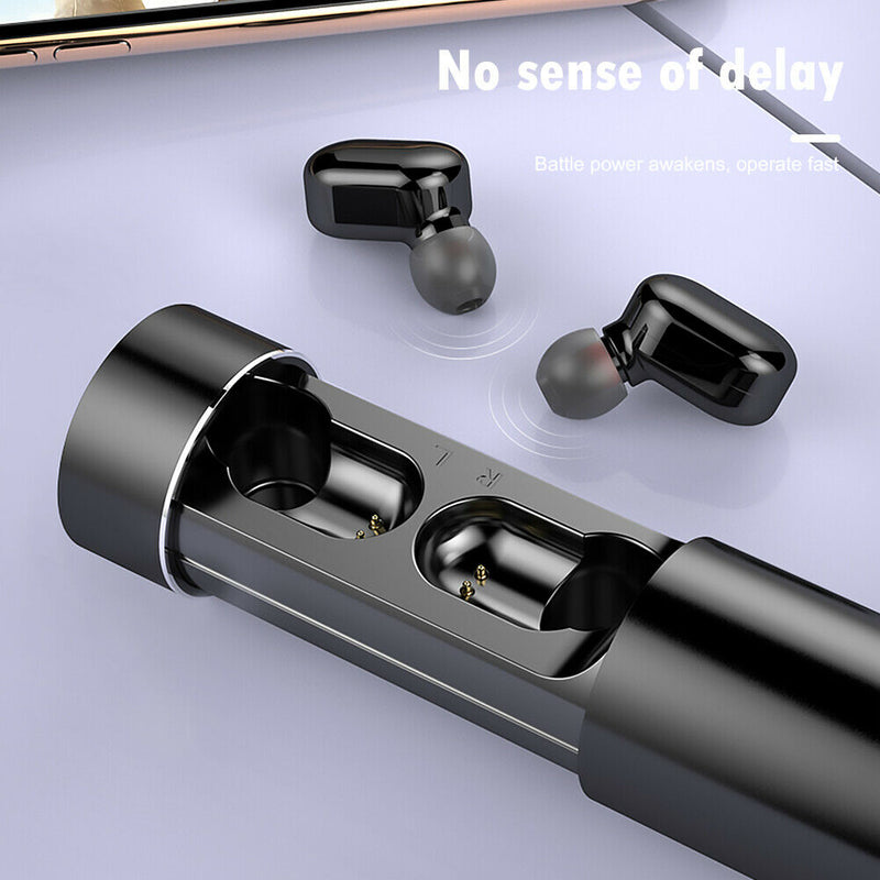 A6 TWS Wireless Earbuds Bluetooth Earphones Headset w/Charge Case (Black) A