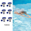 6 packs Pool Floating Chlorine Dispenser with Thermometer Pool Cleaning Tool