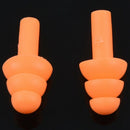 2 x Guard Silicone Swim Swimming Earplugs Orange with Case