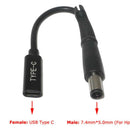 Type-C Female To 7406HP Straight Head With PD Chip Interface Laptop Adapter
