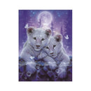 Purple Tiger Lovers 5D DIY Diamond Painting Embroidery Cross Stitch Kit Art