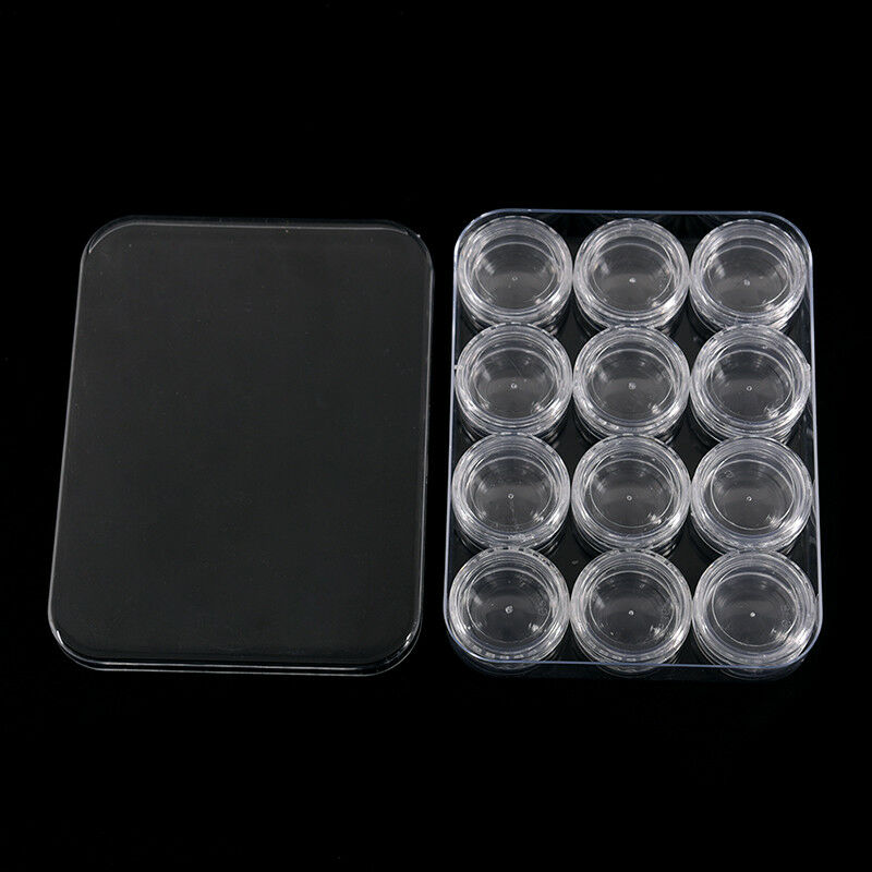 1Pc Storage Case With12 Small Boxs Nail Art Clear Empty Plastic Storage Case  Gw