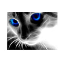 Full Drill Blue Eyed Cat 5D Diamond DIY Painting Craft Kit Home Decor