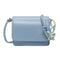 Leather Women Messenger Bag Mini Square Shoulder Satchel Handbags (Blue) A